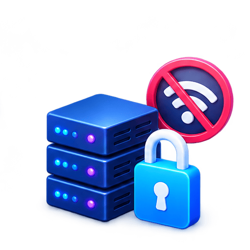 Isolated network and protected servers